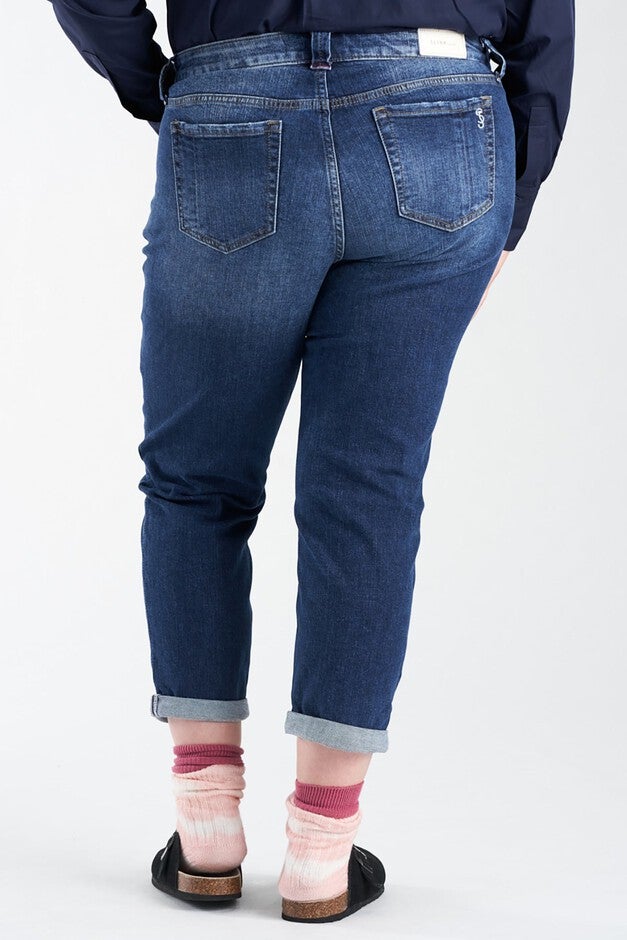 Mid Rise Boyfriend, KAREN / Dark Wash, alternate image number 1