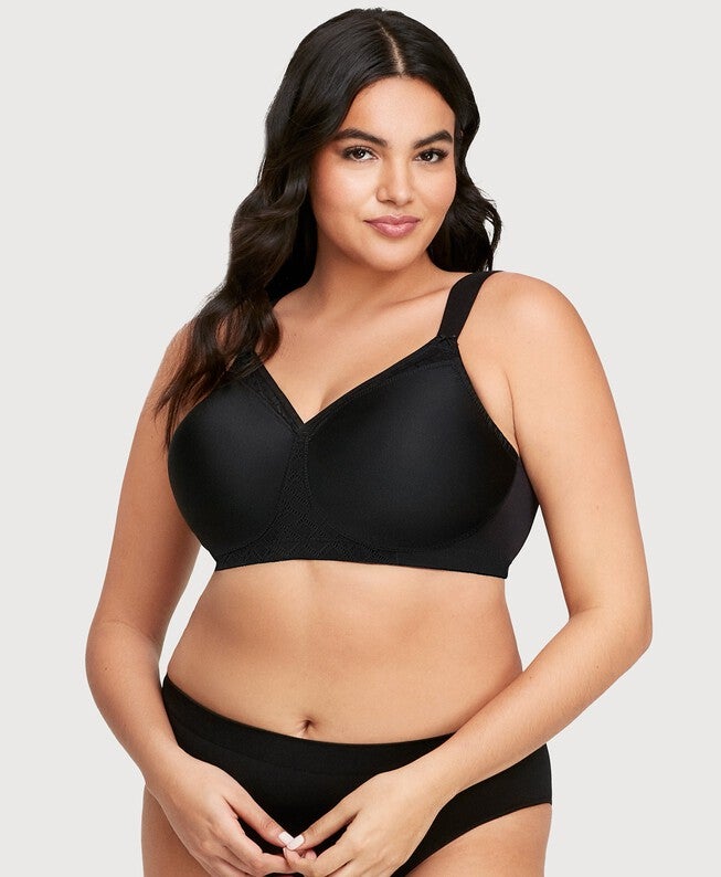 MagicLift Seamless Support T-Shirt Bra, Black / Black, alternate image number 3