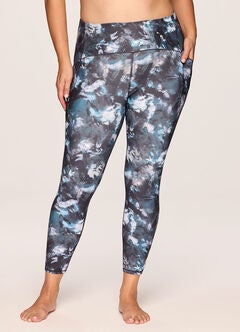 Plus Abstract Blooms Super Soft 7/8 Legging