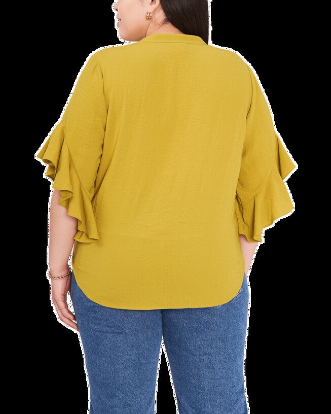 Aubrey Ruffle Sleeve Blouse, , alternate image number null