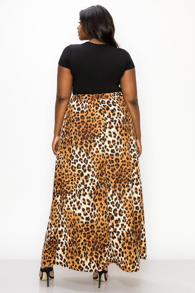 LEOPARD WRAP MAXI SKIRT, , alternate image number 5
