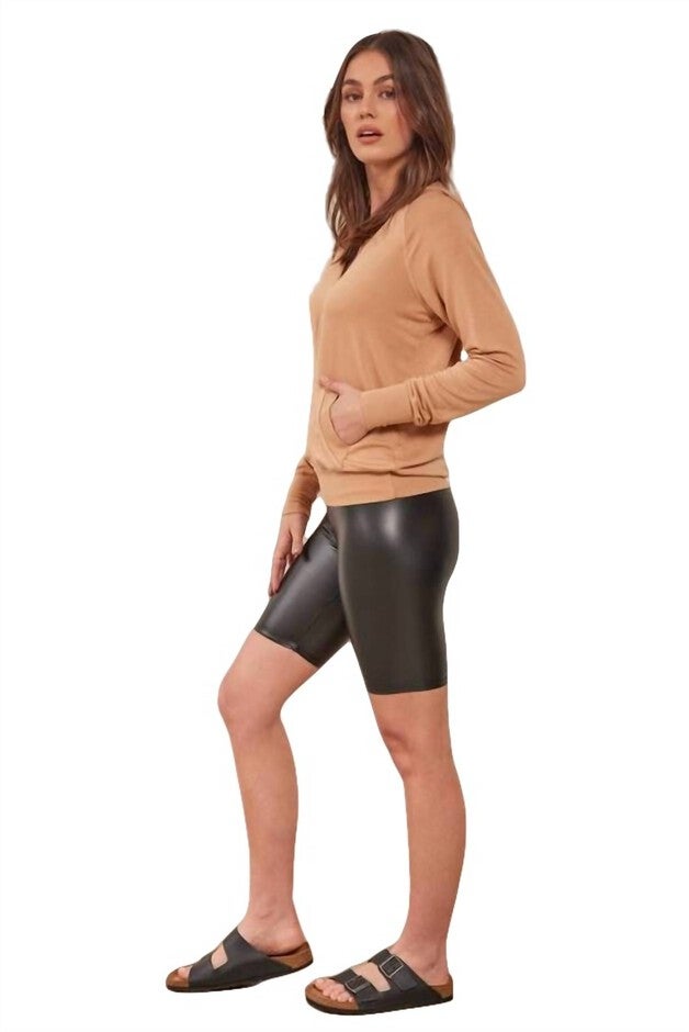 DARCY HALF ZIP HOODIE IN LIGHT CAMEL, , alternate image number null