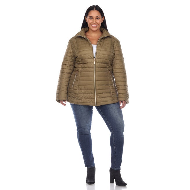 Puffer Coat, Army Olive / Olive Green, alternate image number null