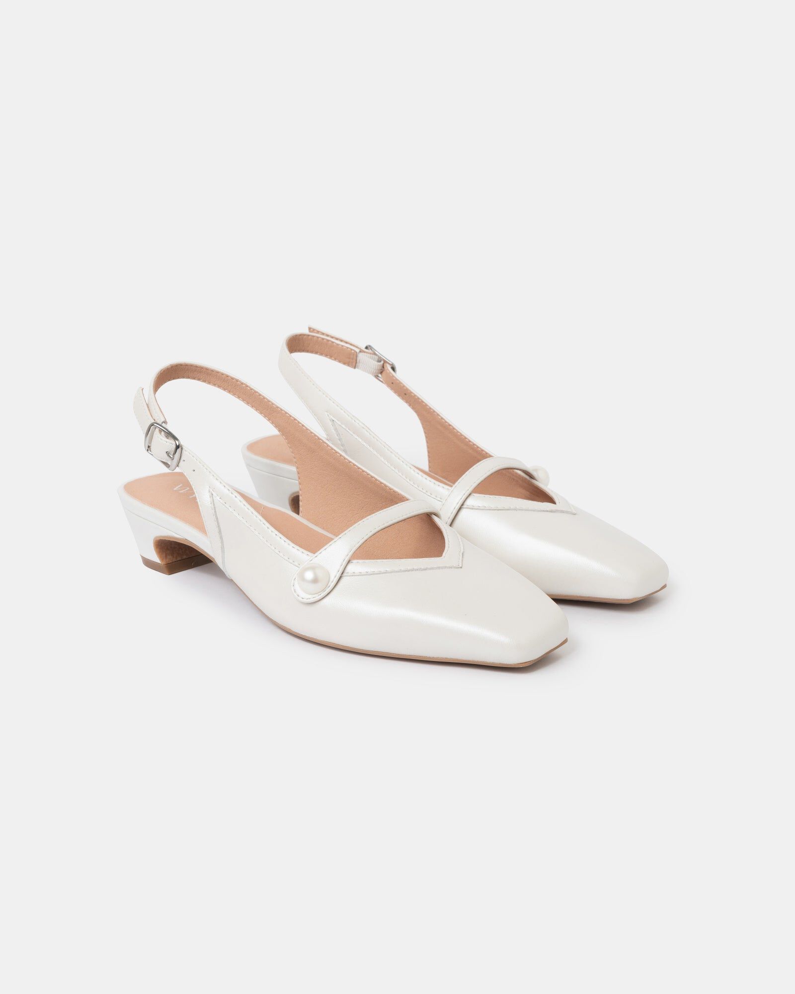 Isla Pearl Heels, Pearl White / White, alternate image number 1