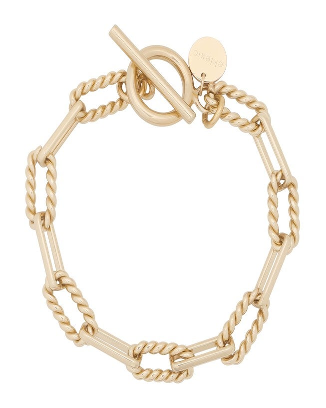 Enzo Toggle Chain Bracelet 7 inches Gold, Gold / Gold, hi-res image number null