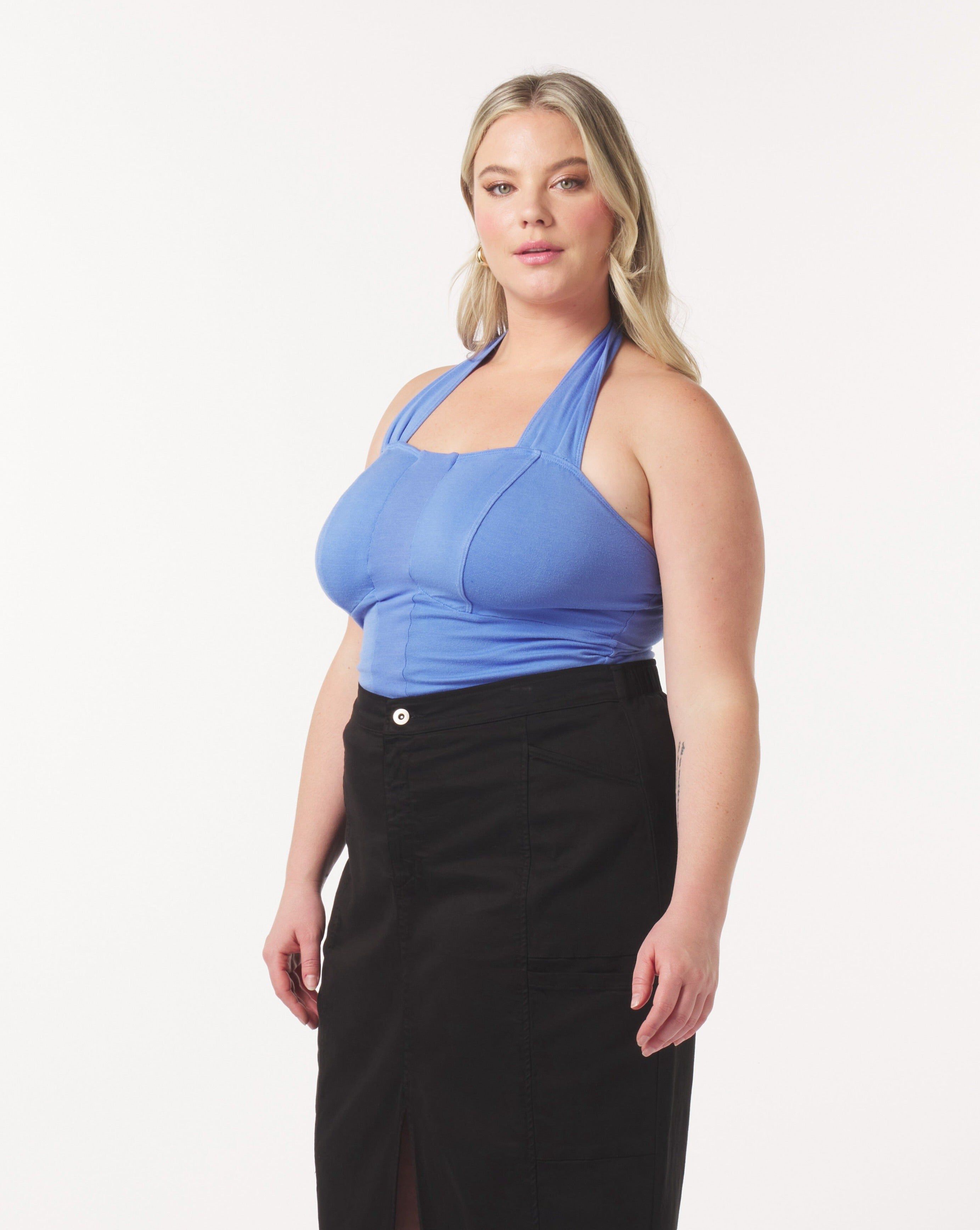 Katy Halter Top, Periwinkle / Periwinkle, alternate image number 1