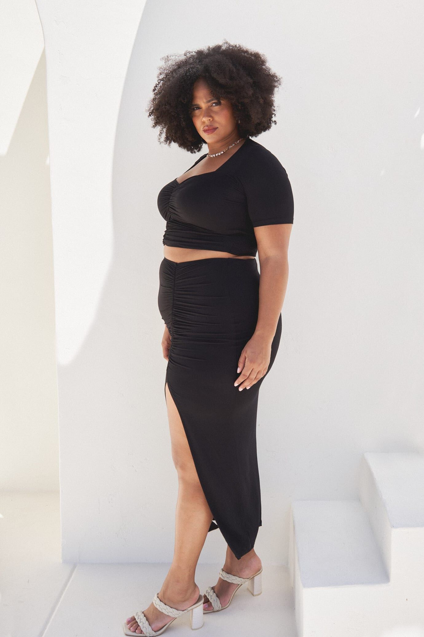 Skylar Baby Tee, Black / Black, alternate image number 1