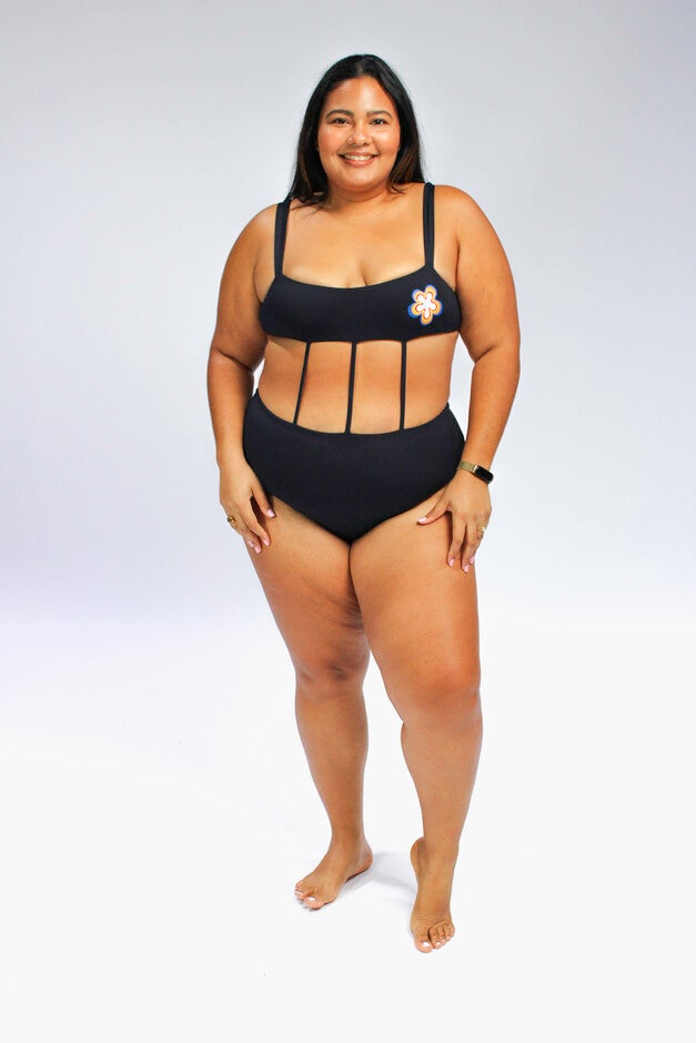 Mary one piece swimsuit, Black / Black, alternate image number null