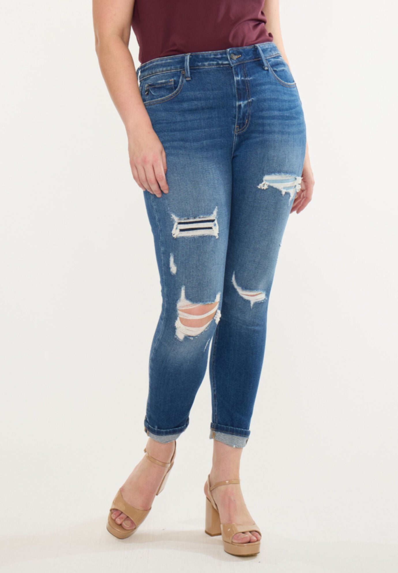 Carly High Rise Ankle Skinny (Plus Size), Medium Wash / Medium Wash, alternate image number 2
