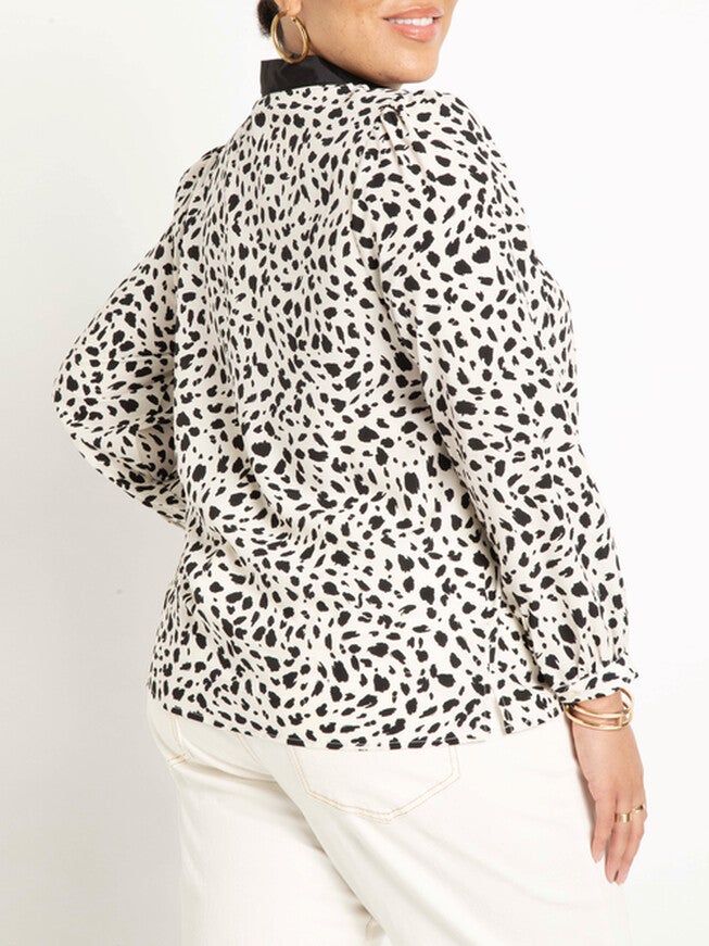 Reina Tie Neck Blouse, , alternate image number null