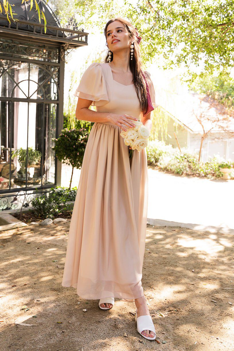 Abbie Dress, Champagne / Beige, alternate image number 4