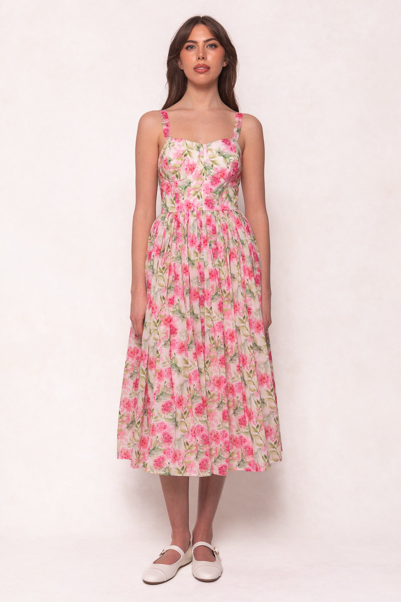 Ballerina Tank Dress, Pink Floral / Pink, hi-res image number 0