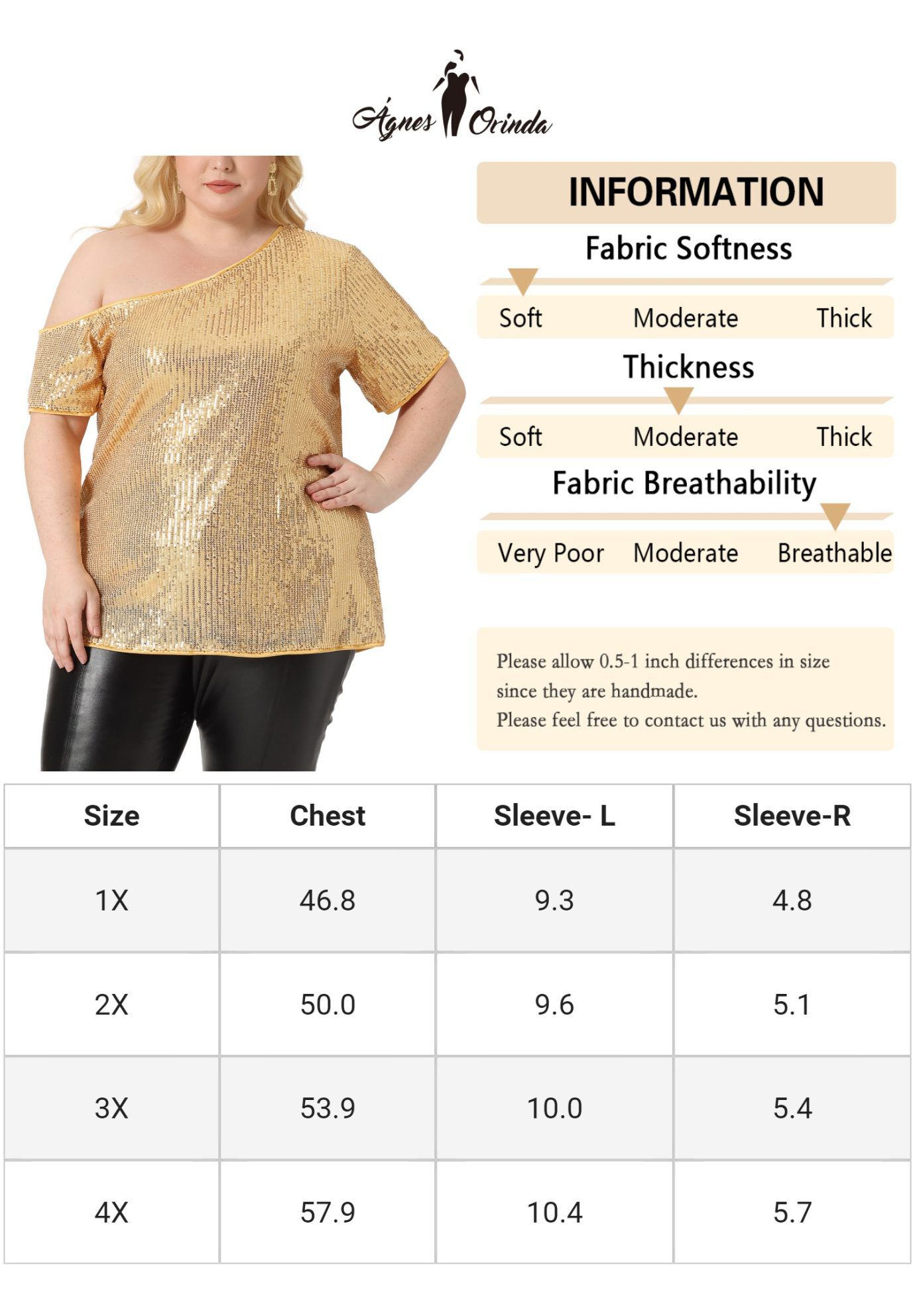 ONE SHOULDER SHORT SLEEVE METALLIC SEQUIN TOP, Gold / Gold, alternate image number 4