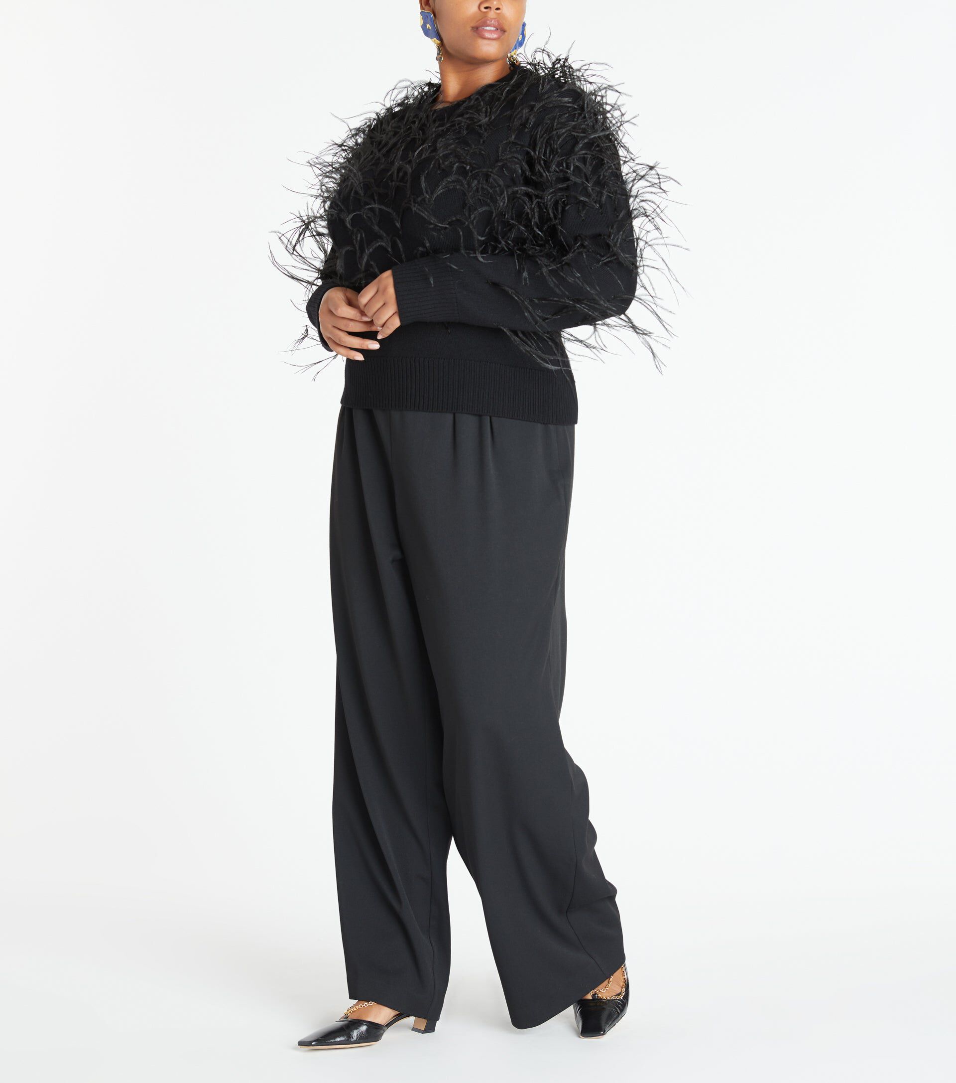 Lexia Knit Sweater, Black / Black, alternate image number 1