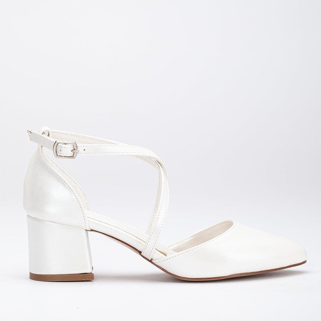 DOLLY - IVORY WEDDING LOW HEELS, IVORY / Ivory, hi-res image number 0