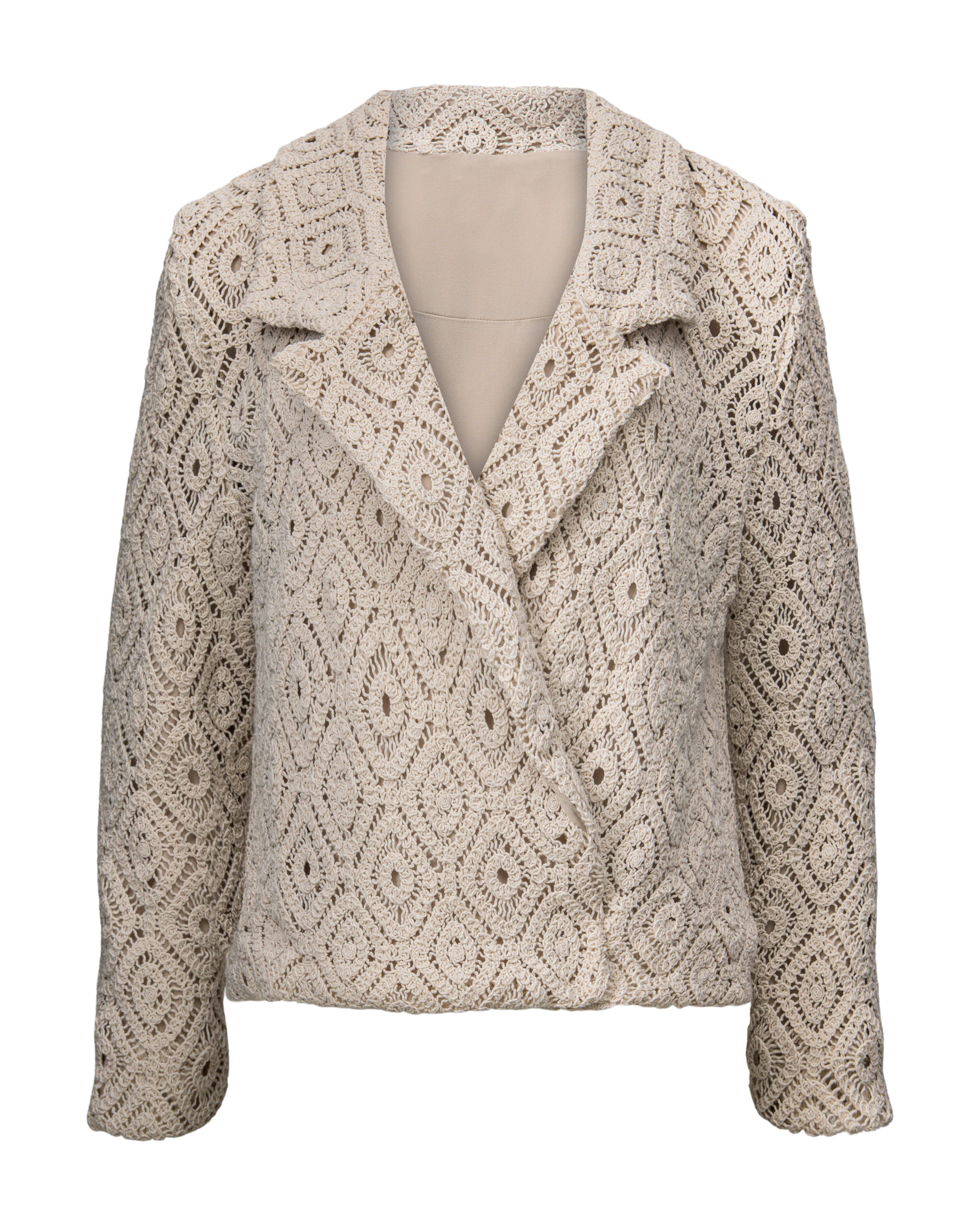 Crochet Blazer, cream / Beige, hi-res image number 0