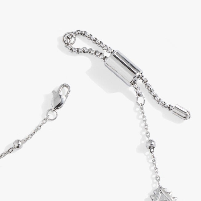 Evil Eye Crystal Anklet, Silver / Silver, alternate image number 2