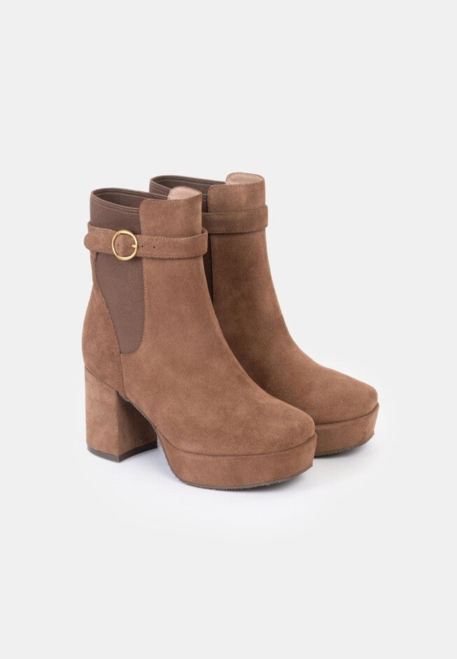 Janis Platform Chelsea Bootie, Brown Sugar / Brown, alternate image number 2