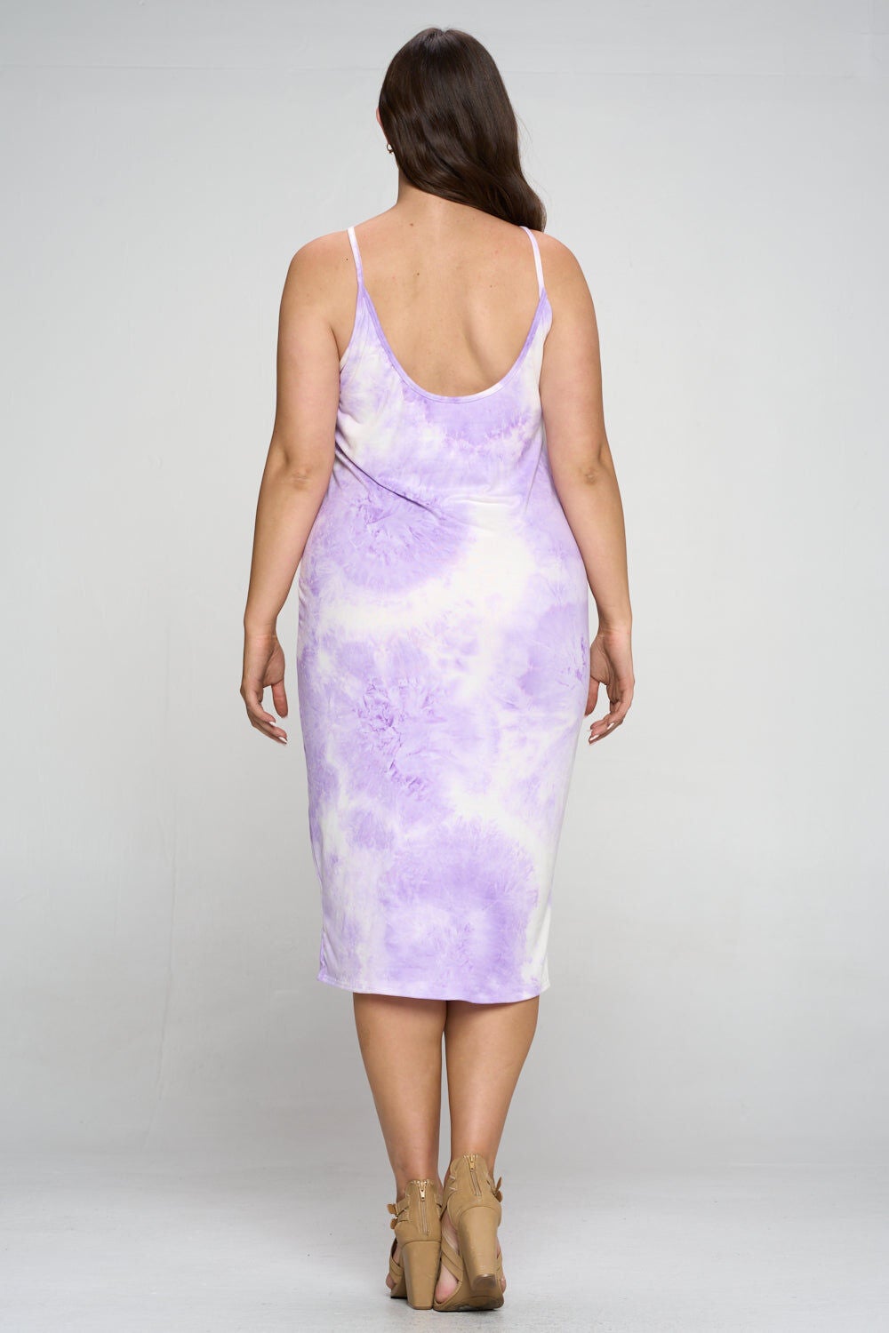 DAISY MIDI DRESS, LilacWhite Tie Dye / Lilac, alternate image number 2