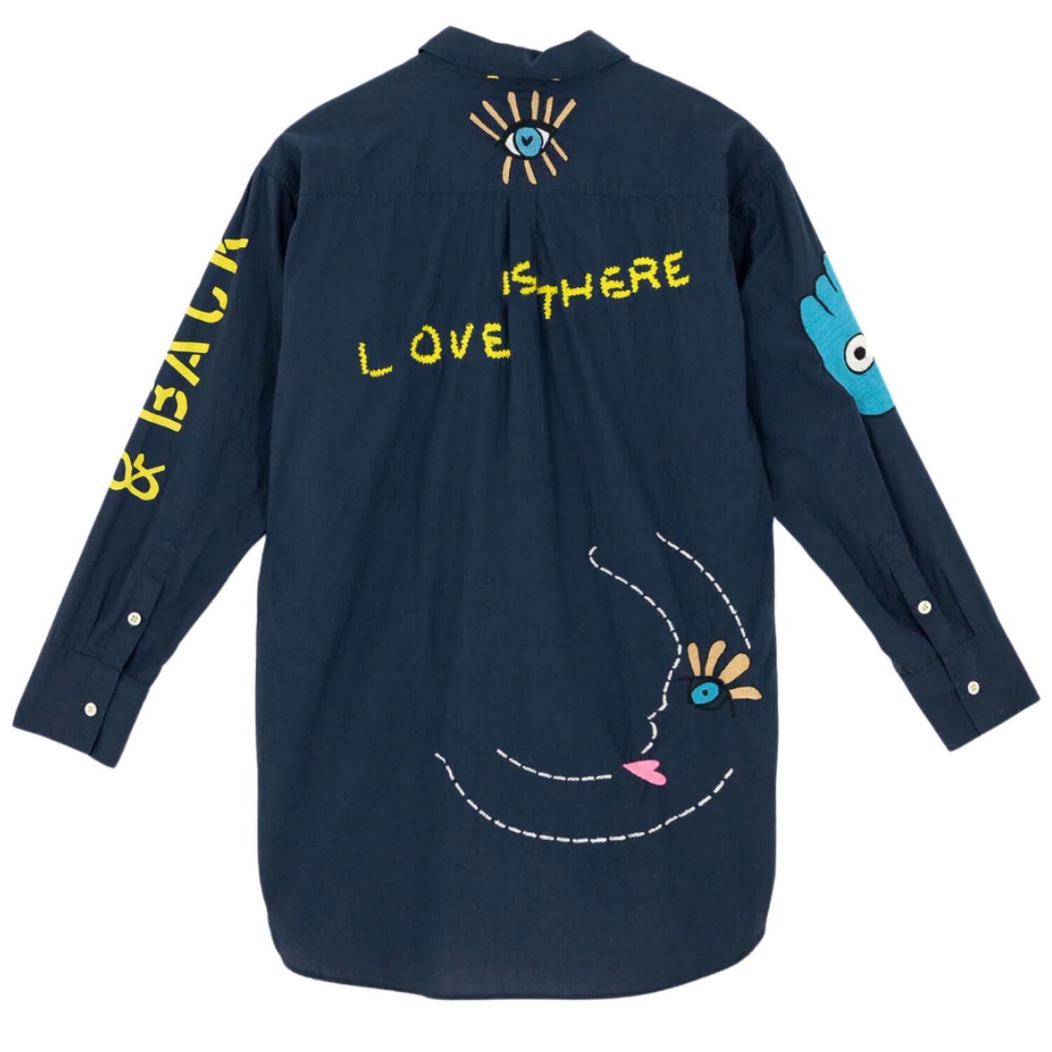 MADDIE SHIRT TO THE MOON IN NIGHT SKY, Night Sky / Light Blue, alternate image number 4