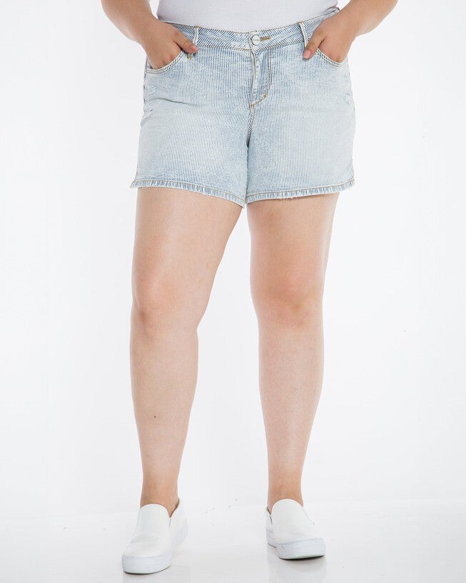 Side Vent Shorts - Denim Stripes, , alternate image number 6
