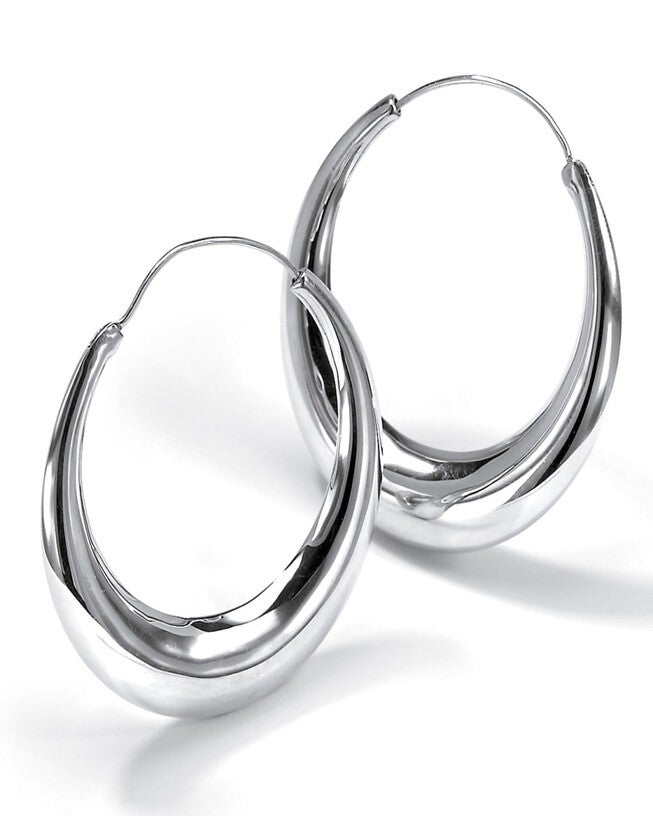 Hoop Earrings in .925 Sterling Silver, , alternate image number null