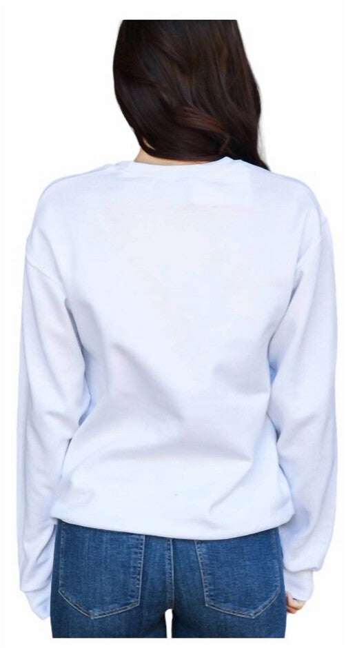 REAL HOUSEWIVES OF THE NORTH POLE SWEATSHIRT IN WHITE, , alternate image number null