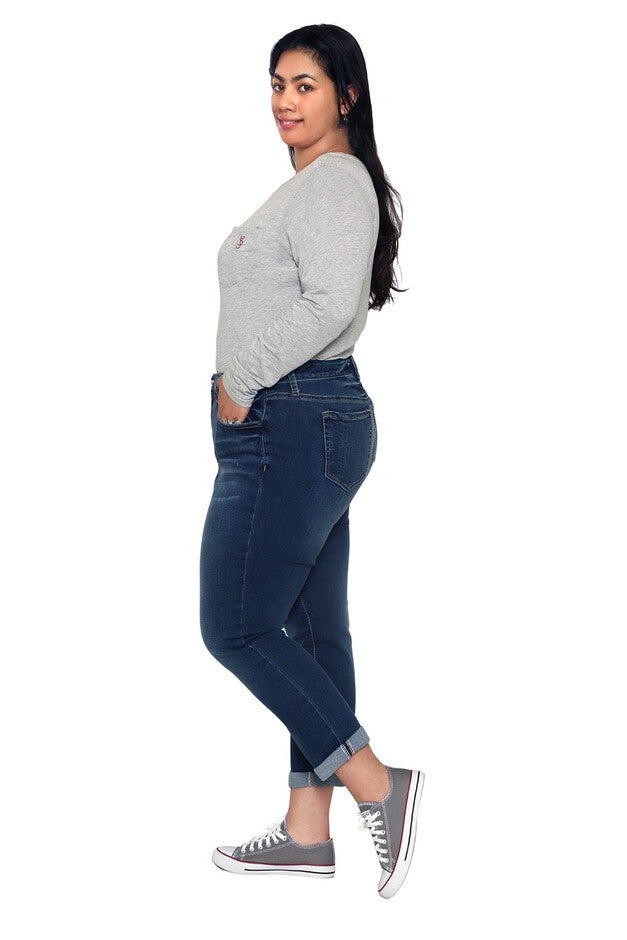 Mid Rise Boyfriend - Kennedi, KENNEDI / Dark Wash, alternate image number 2