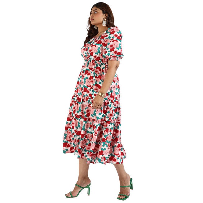 Women Floral Abstract Dresses, , alternate image number null