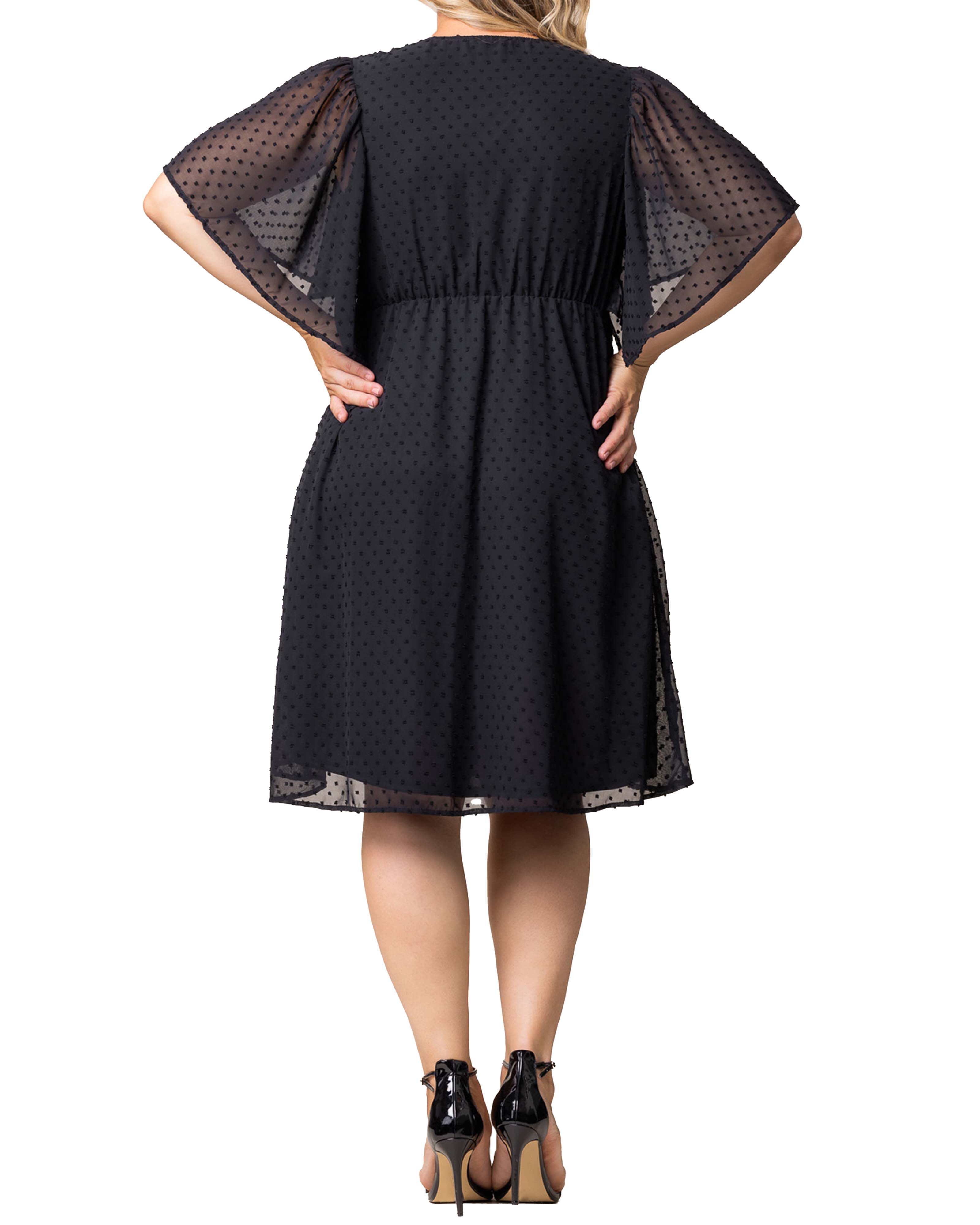 Florence Flutter Sleeve Dress, ONYX / Black, alternate image number 1