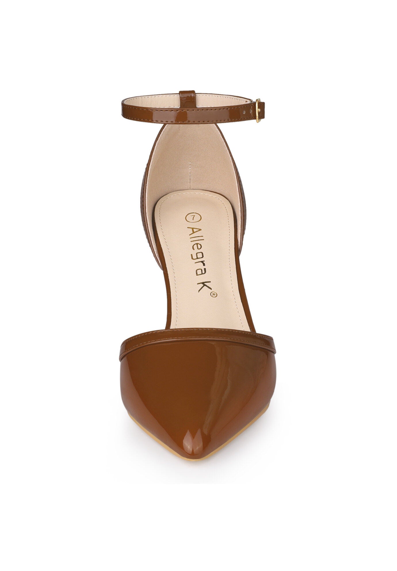 Pointed Toe Stiletto High Heel Pumps Evening Dress Shoes, Brown / Brown, alternate image number 1