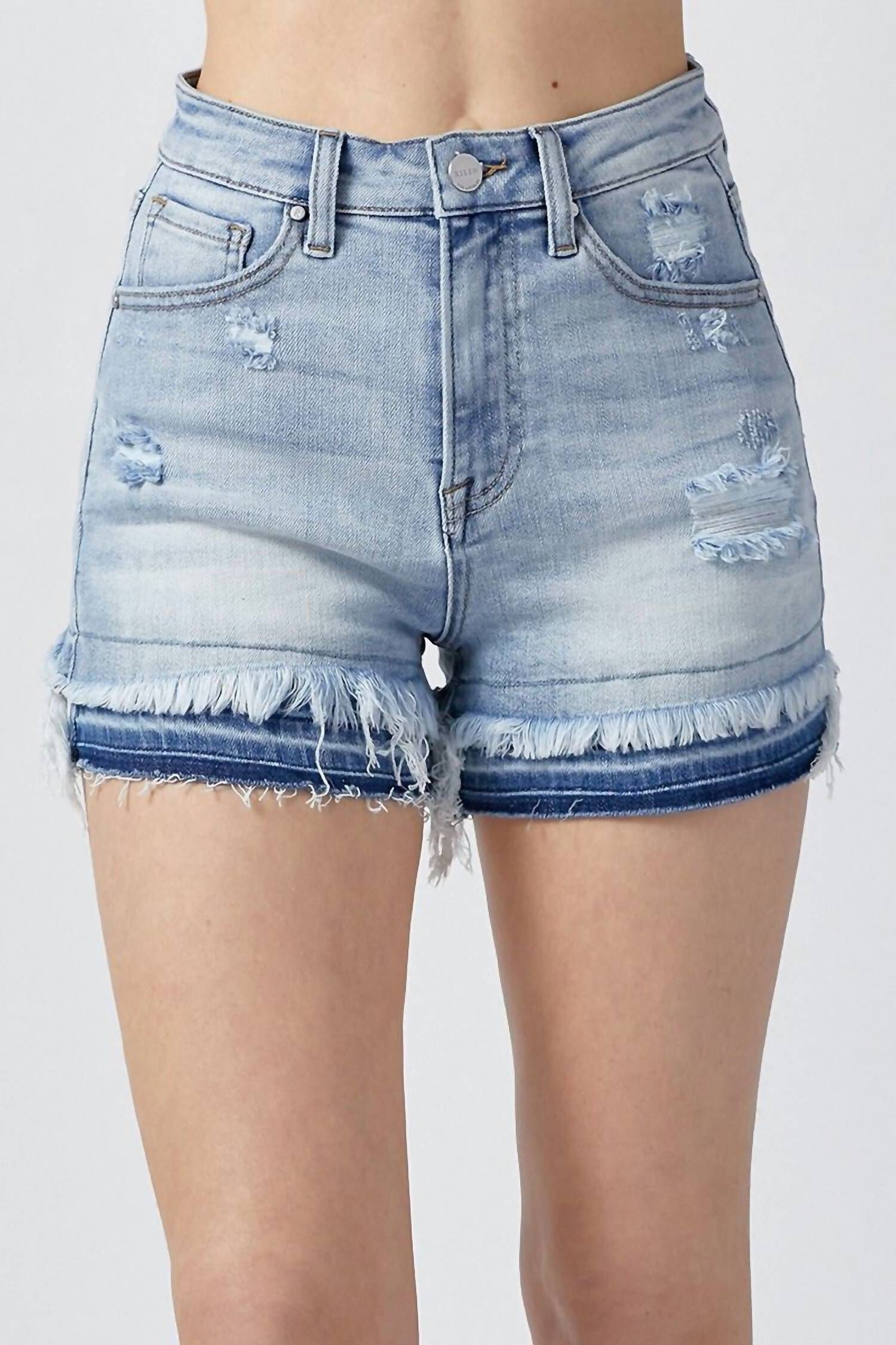 Light Wash High Rise Shorts main image 1