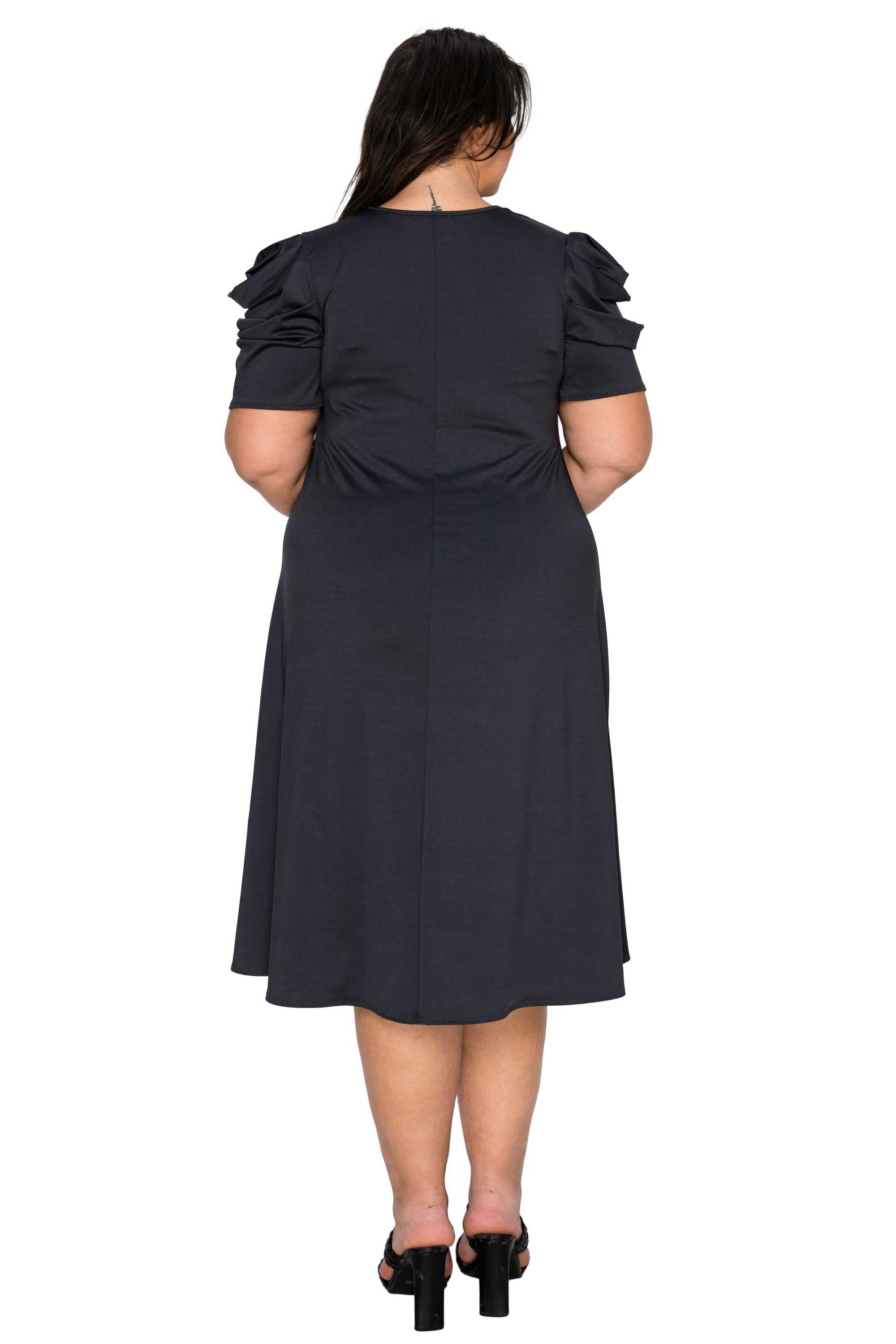 Aleyna Flare Dress, Charcoal / Charcoal Grey, alternate image number 2