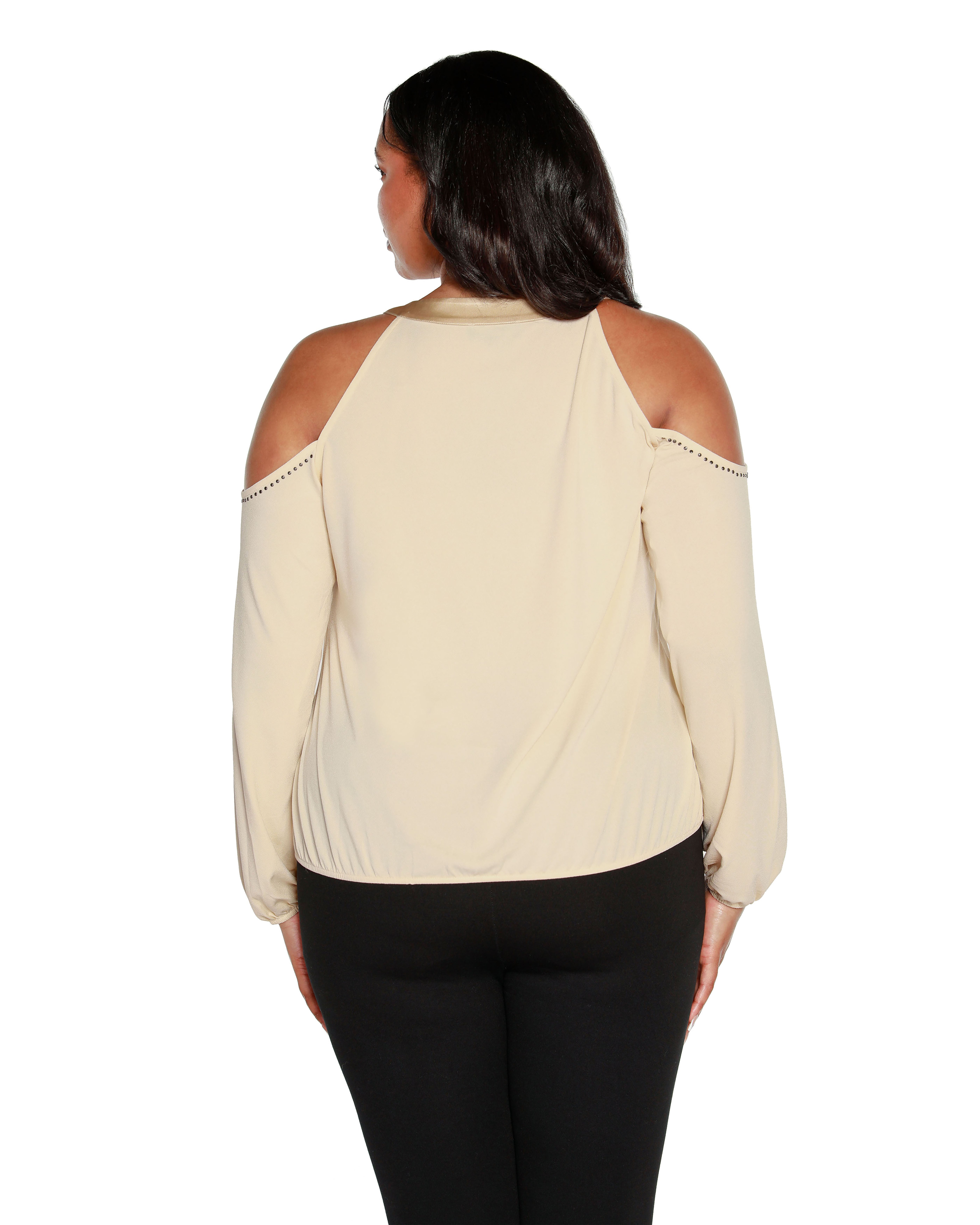 Studded Cold-Shoulder Top, , alternate image number 3