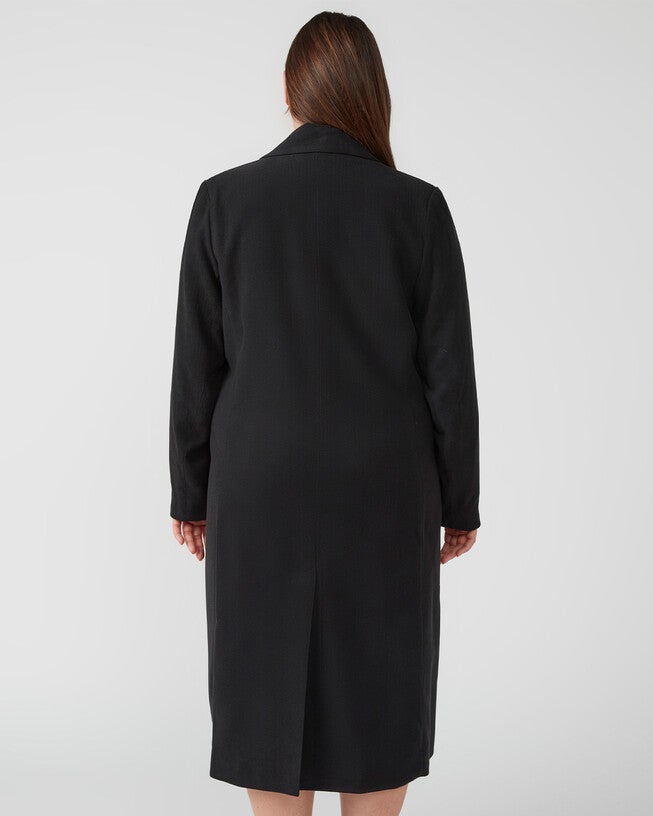 Long Line Coat, BLACK / Black, alternate image number 4