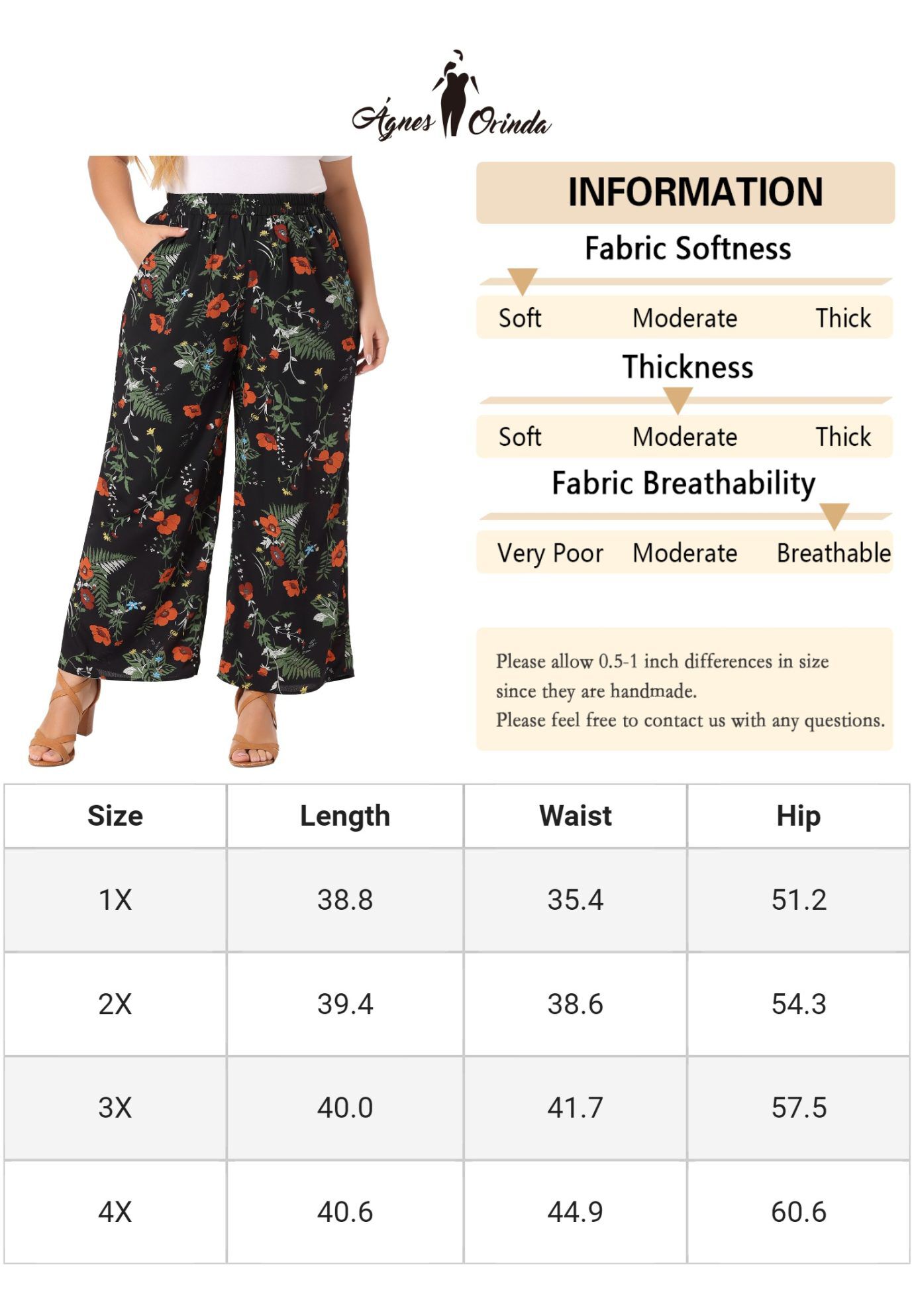 CHIFFON HIGH WAIST WIDE LEG PALAZZO PANTS, Black / Black, alternate image number 4