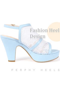 Platform Open Toe Chunky Heel Lace Sandals