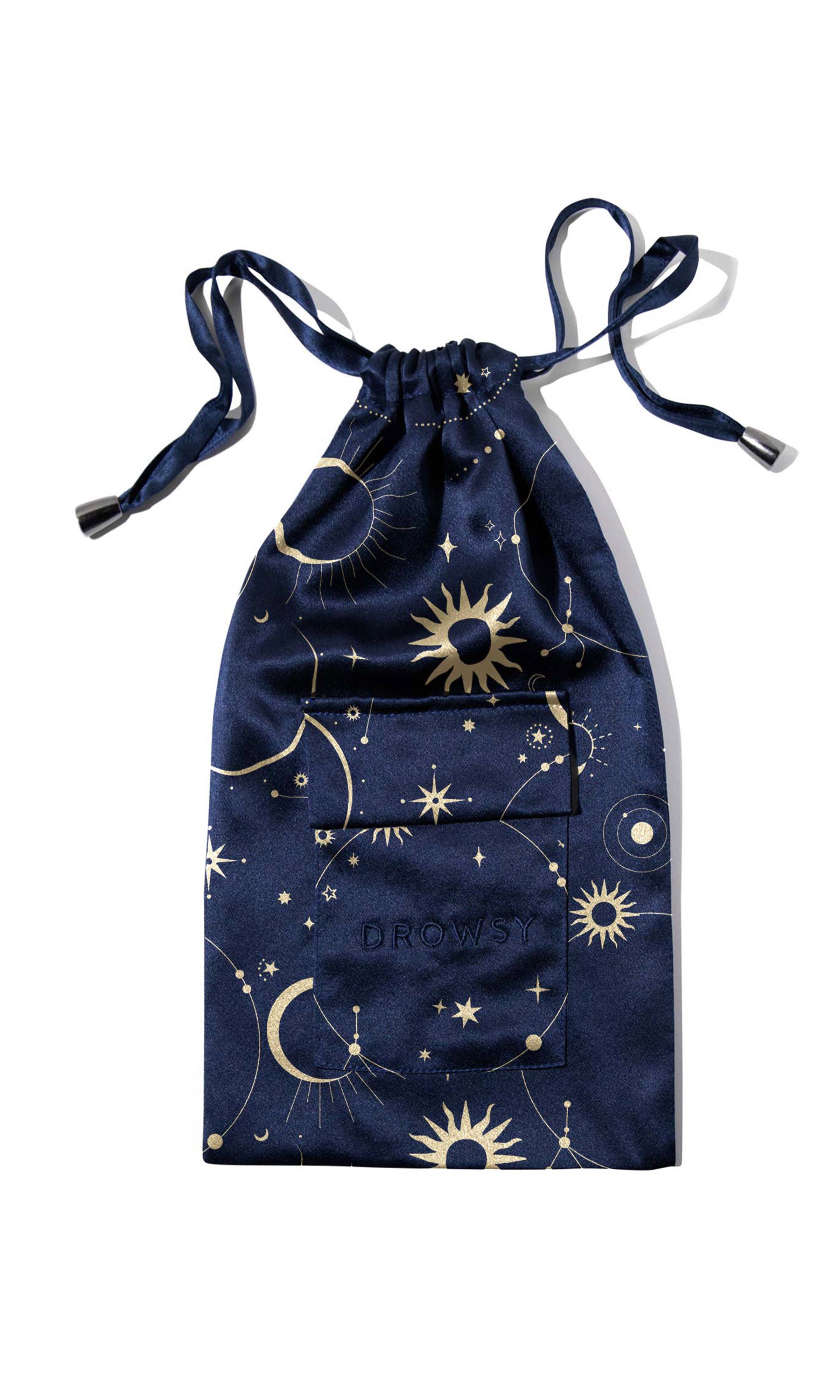 Silk Eyemask Carry Pouch, Cosmic Energy / Navy, alternate image number 1