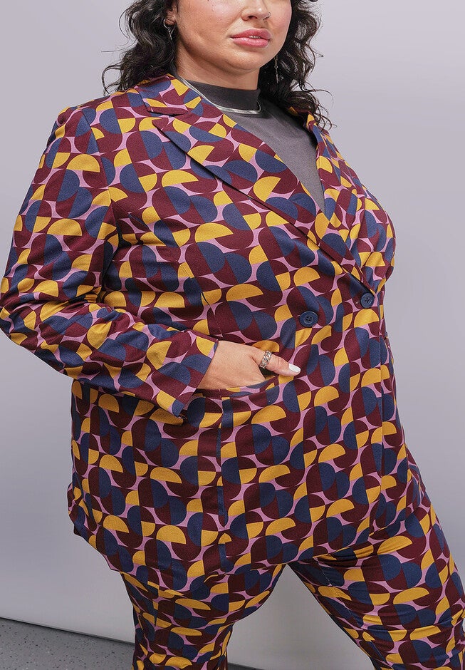 The Empower Double Breasted Blazer, MOD MAUVE / Mauve, alternate image number 1