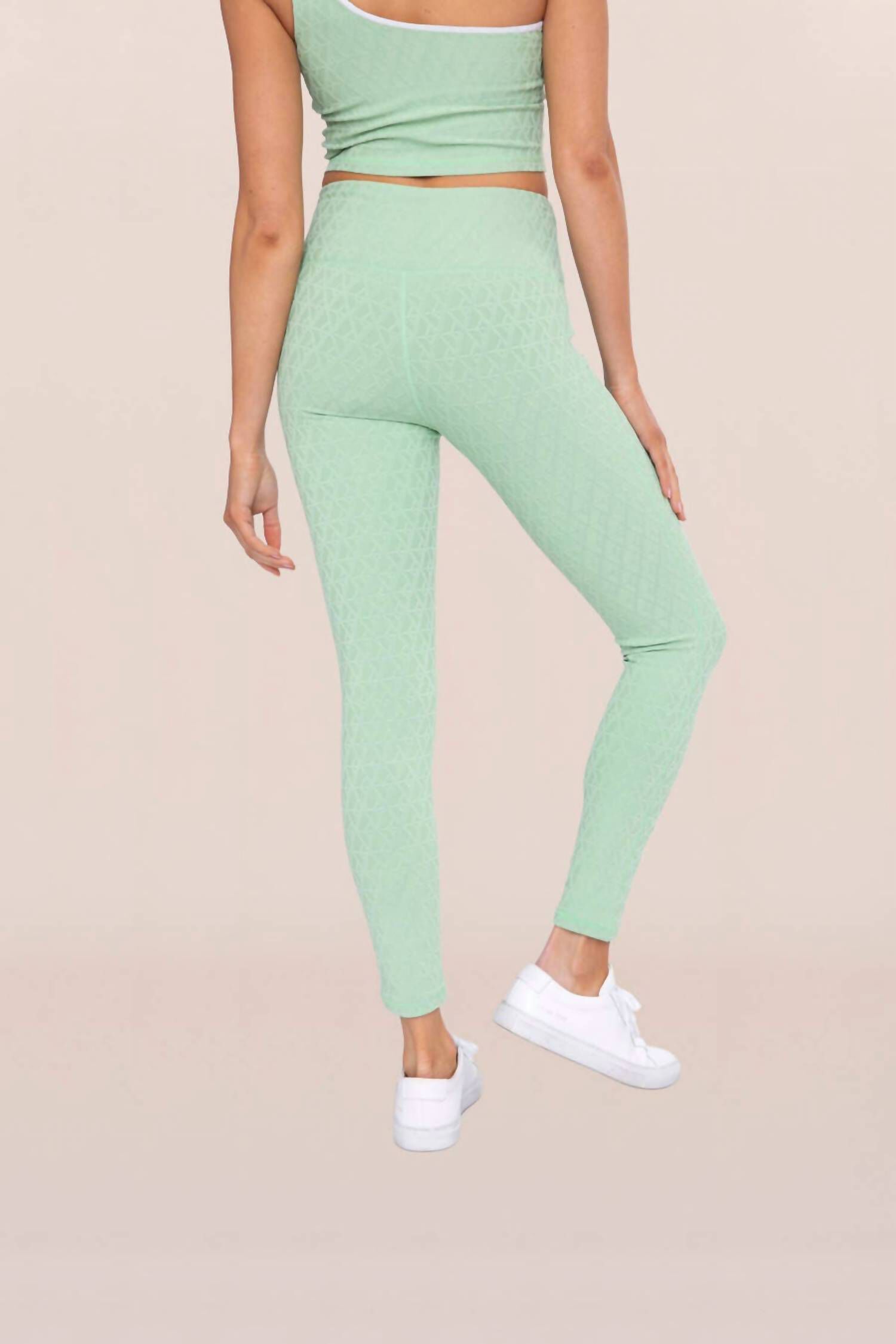 Geo Spiral Legging In Green, , alternate image number 3