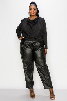 NOELLE COWL NECK TOP