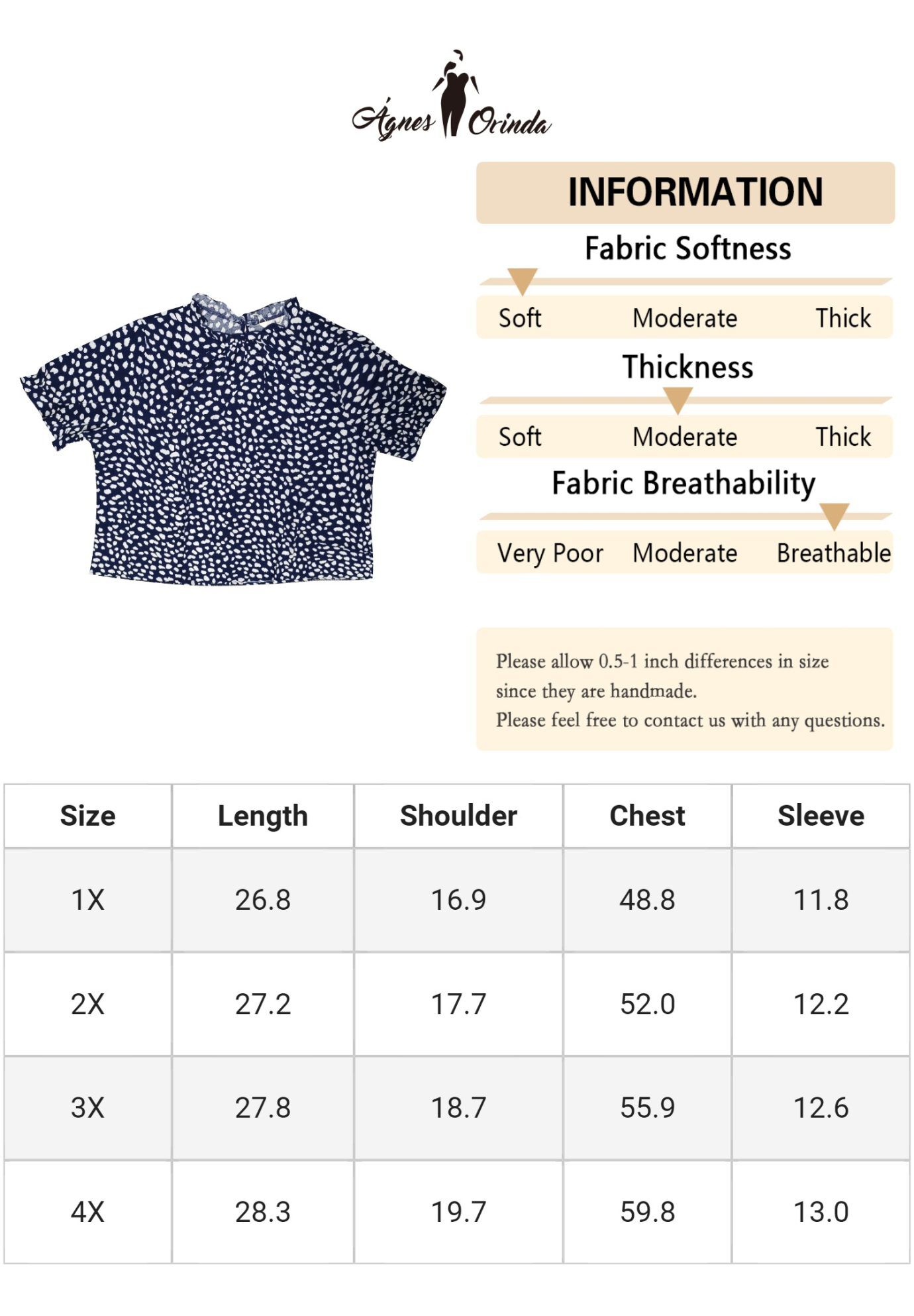 Polka Dots Printed Short Sleeve Ruffle Mock Neck Blouse, Navy Blue / Navy, alternate image number 3