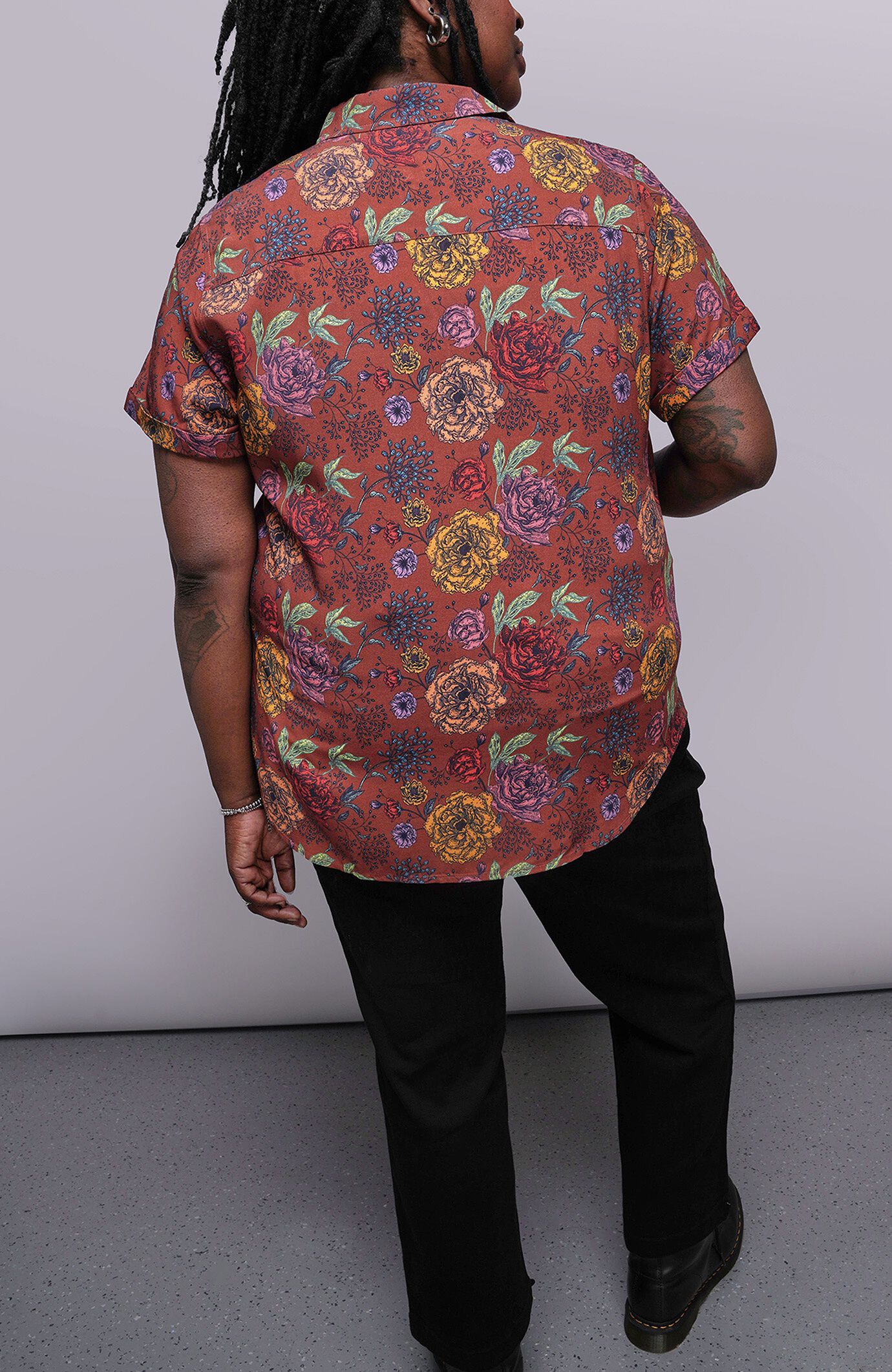 The Empower Button Up, BLOOMS CINNAMON / Burnt Orange, alternate image number 2