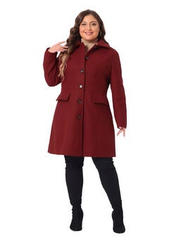 PETER PAN COLLAR SINGLE BREASTED WINTER LONG COAT