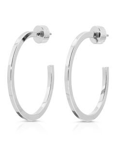 1" Ava Hoops Silver