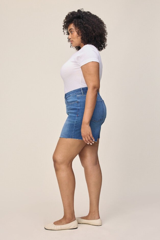 VVI PLUS - RELAXED JEAN SHORT | WATERSONG, WATERSONG / Light Blue, alternate image number 1