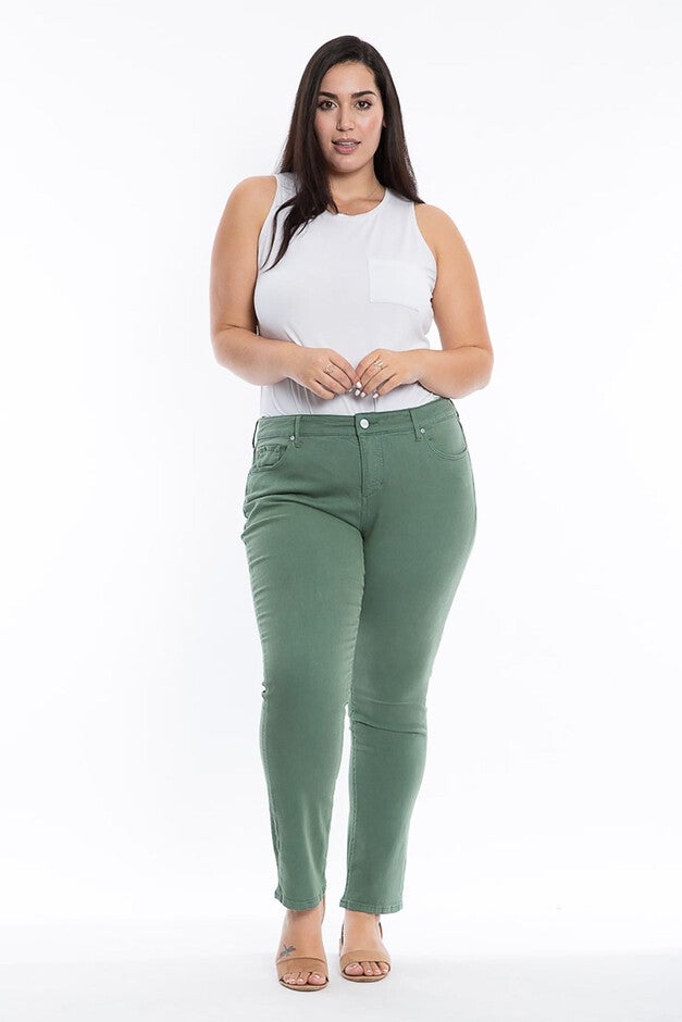 Mid Rise Slim - Myrtle, MYRTLE / Sage Green, hi-res image number 0