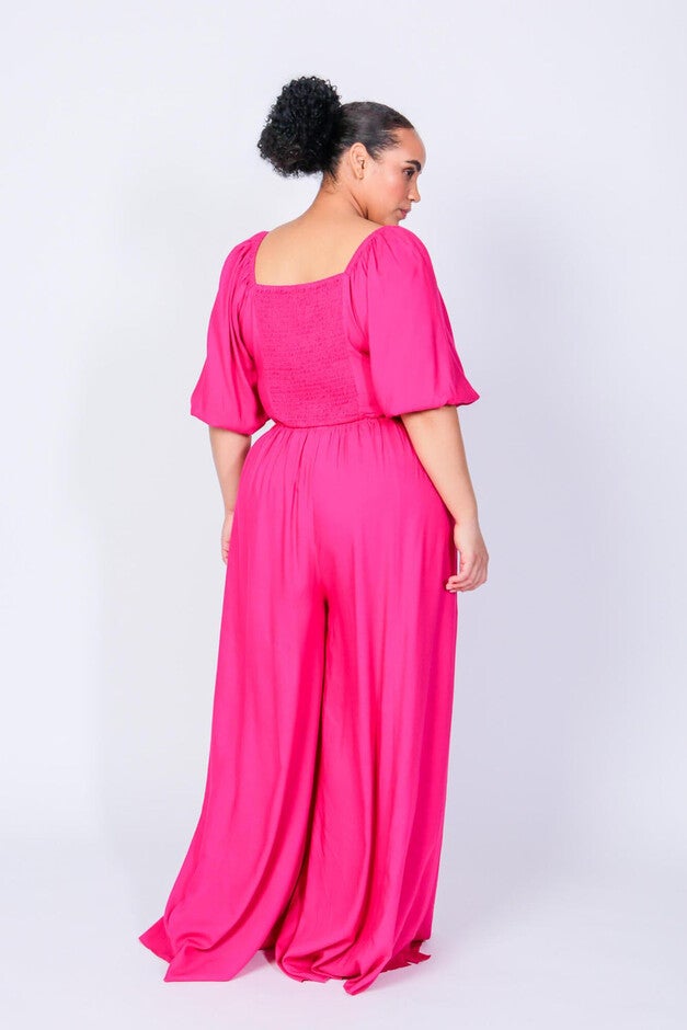 Beetroot Purple Puff Sleeve Gladys Crop Top and Pants, , alternate image number 5