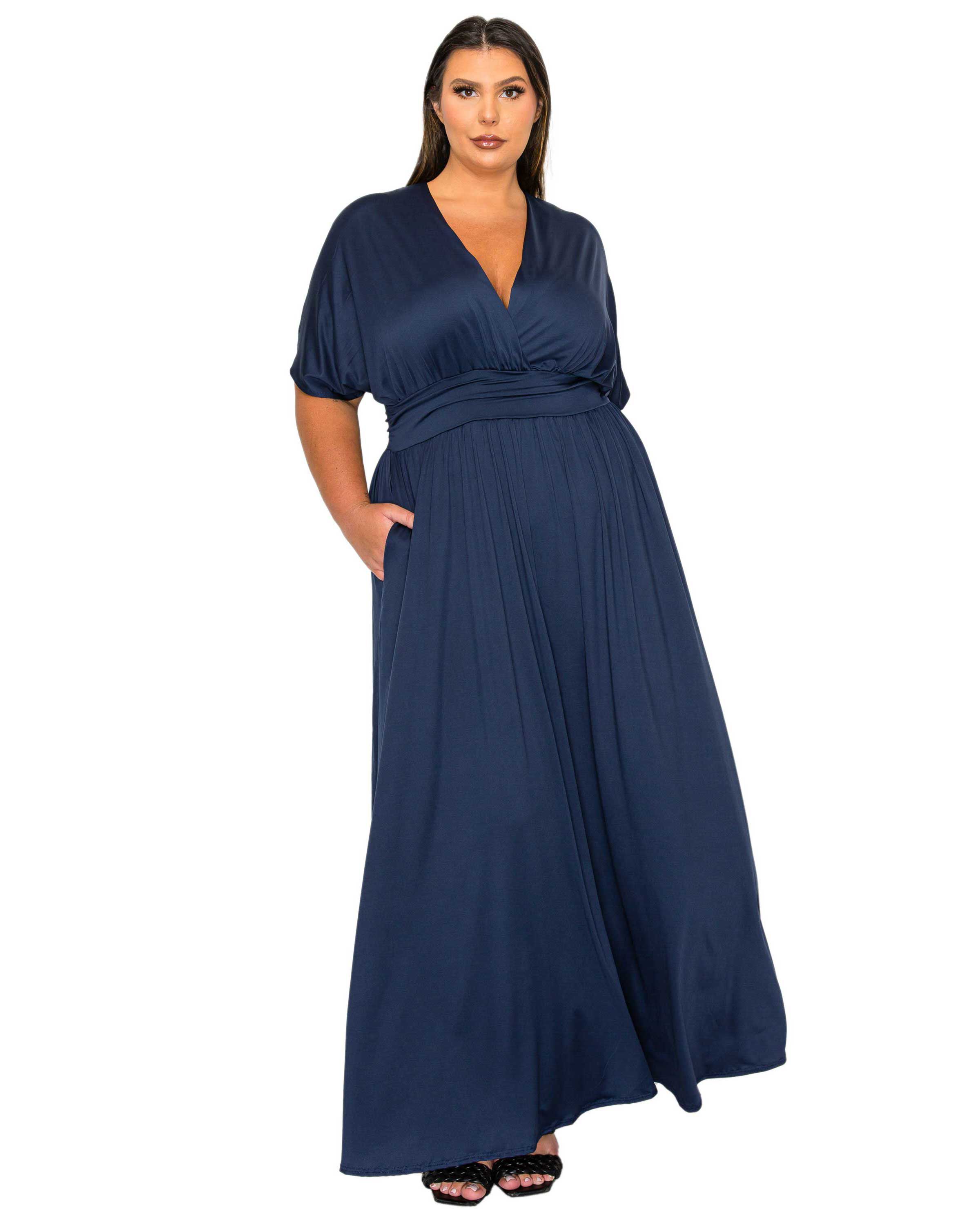 Raffi Pocket Empire Waist Maxi Dress, Navy / Navy, hi-res image number 0