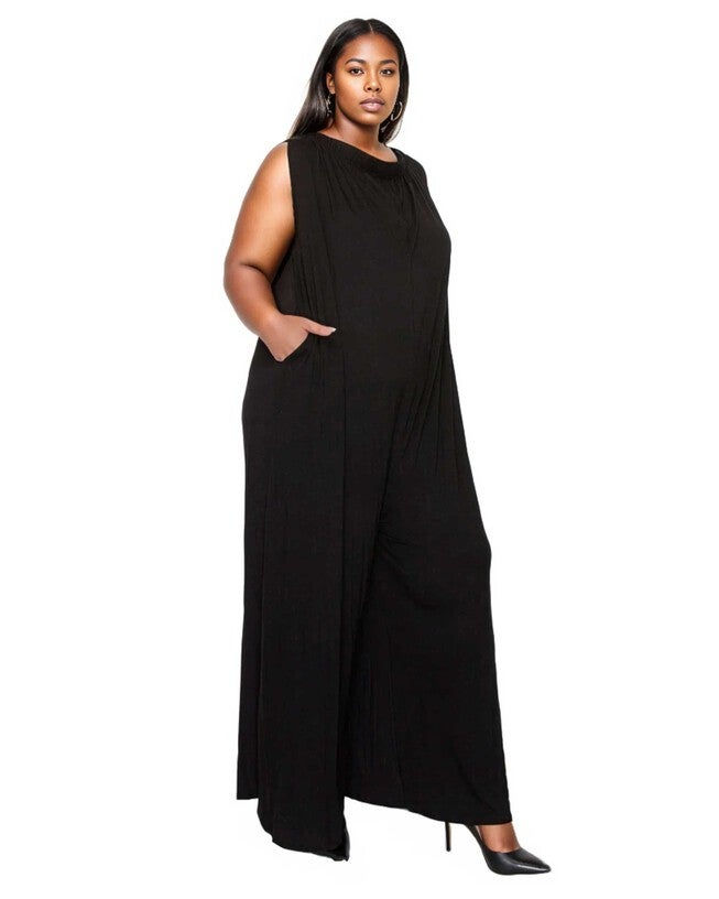 Olson Wide Leg Pocket Jumpsuit, Black / Black, alternate image number 1